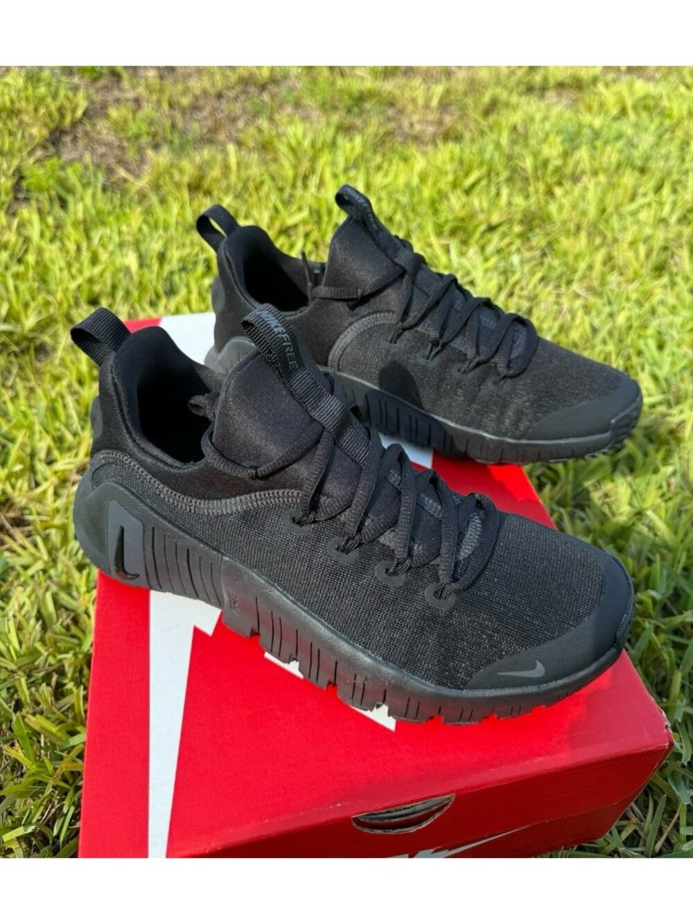 8 WOMEN'S NIKE FREE METCON 6 ALL TRIPLE BLACK FJ7126-003 SNEAKERS SPORTSWEAR